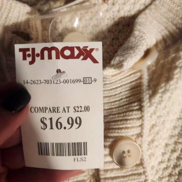 Jessica Simpson Cream Textured Cardigan - Picture 3 of 5